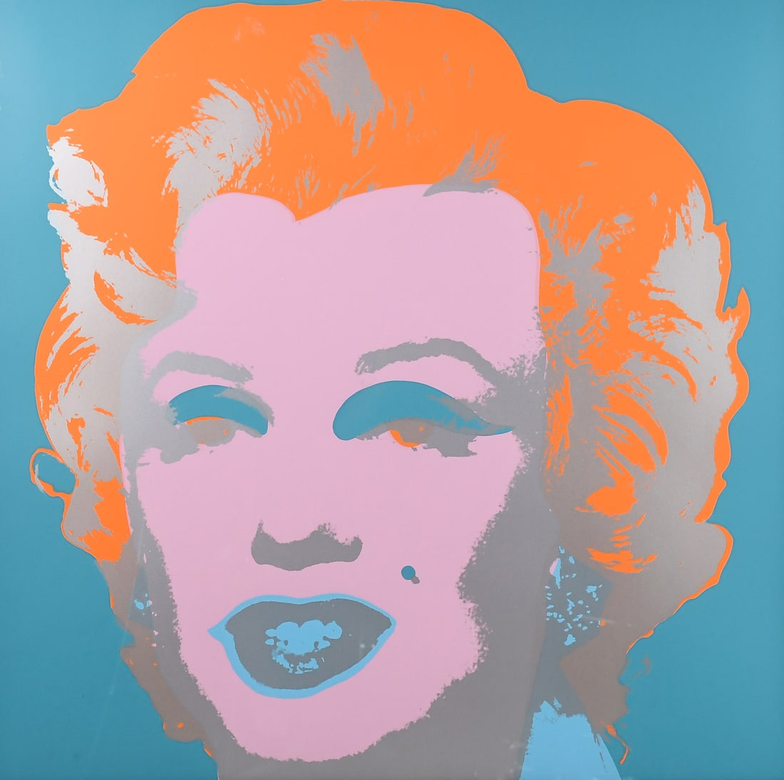 ANDY WARHOL MARILYN MONROE SCREENPRINT: WARHOL, Andy, (American, 1928-1987): "Marilyn Monroe Ref; F&S 22-31", Color Screenprint/Museum Board after the Original, 36" x 36", stamped verso "Published by Sunday B. Morning" and "Fill in your