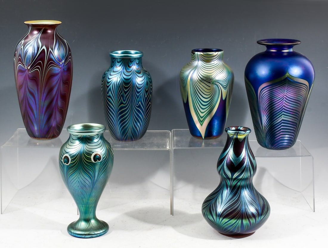 6 PC. ORIENT & FLUME AND STEVEN CORREIA ART GLASS (1 of 5)