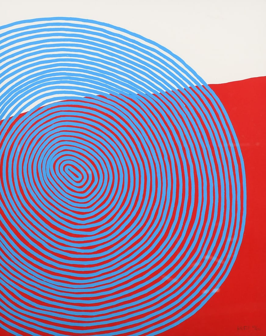 ORIGINAL KEF! SPIRAL COMPOSITION LITHOGRAPH (1 of 4)