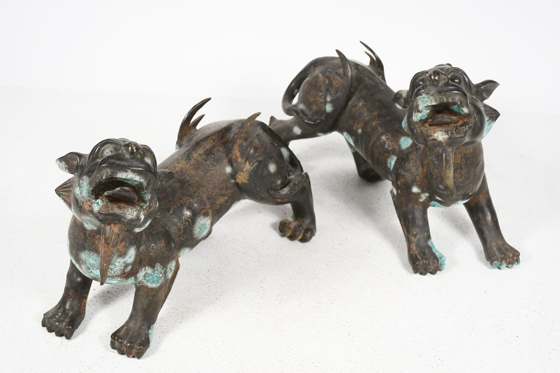 PR. BRONZE FOO DOGS (1 of 4)