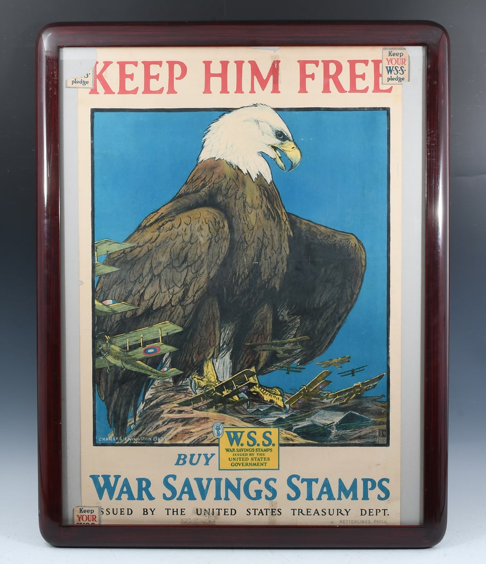 "KEEP HIM FREE" WORLD WAR 1 EAGLE POSTER (1 of 7)