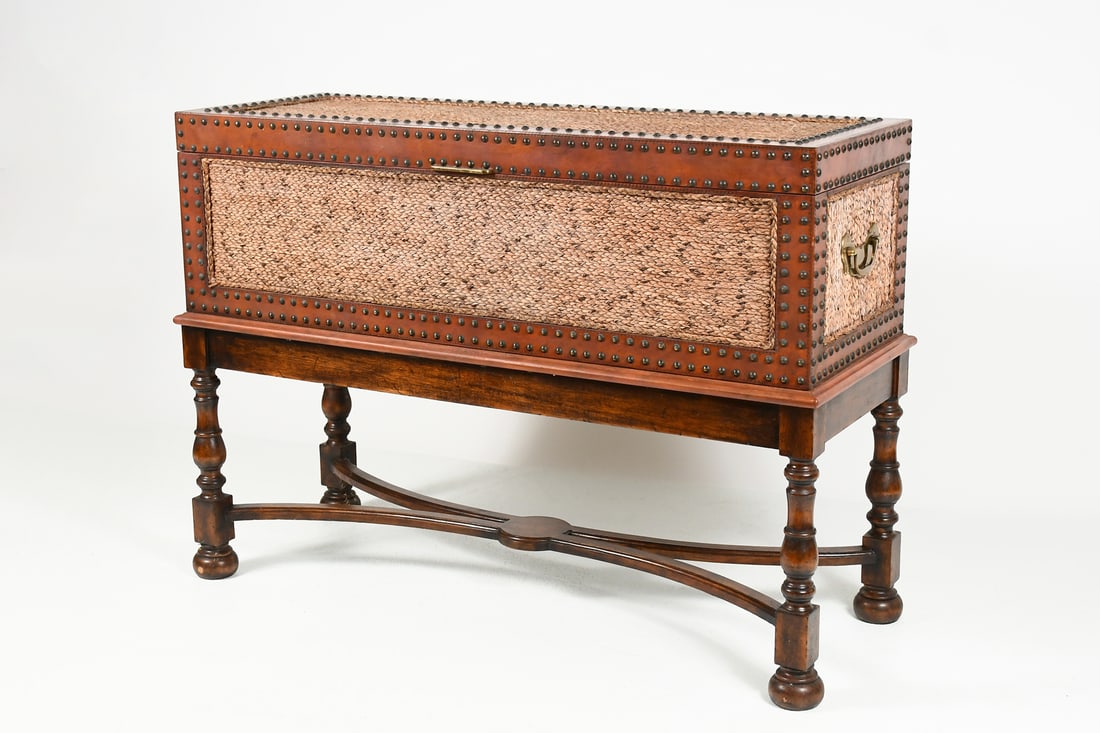 MAITLAND SMITH STORAGE TRUNK ON STAND (1 of 1)