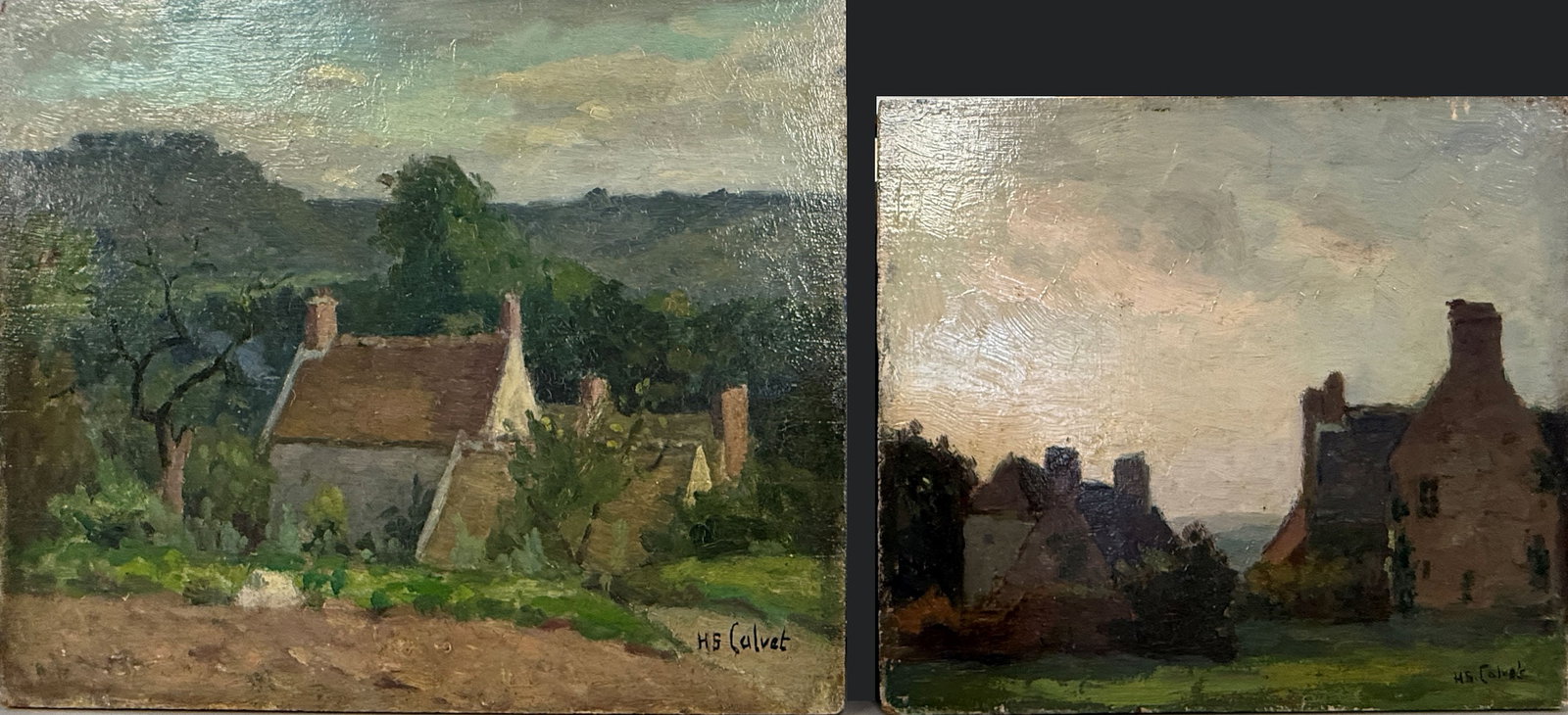 TWO H.B. CALVET PAINTINGS (1 of 5)