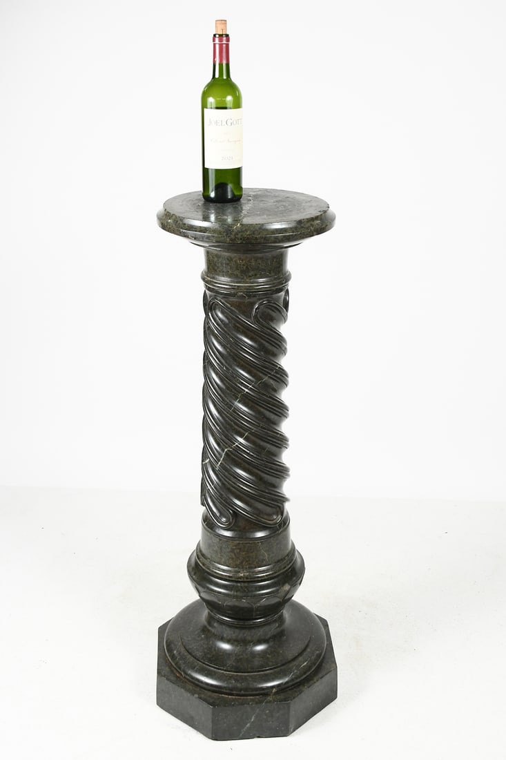 CARVED MARBLE PEDESTAL (1 of 5)