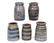 5 PIECE PENNSYLVANIA STONEWARE CHURNS/JARS