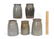 5 PIECE PENNSYLVANIA STONEWARE CHURNS/JARS - 2