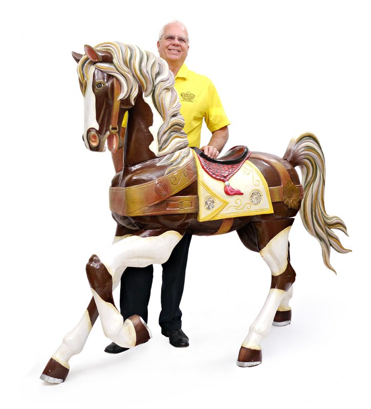 CARVED & PAINTED LIFE SIZE CAROUSEL HORSE