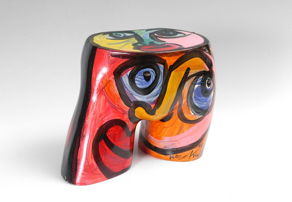 KEIL MANNEQUIN WAIST SCULPTURE: PETER KEIL MANNEQUIN WAIST SCULPTURE: 12" h. x 12" w., signed, appears to be the same plastic material that model mannequins are made from, hollow casting.