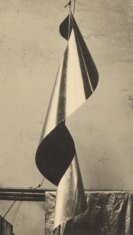 MAN RAY LAMP SHADE PHOTOGRAPH 1952: MAN RAY, (American, 1890-1976): Lampshade, Gelatin Silver Print, c. 1952, 8 3/4" x 5", signed verso with notations, in custom matting with labels, 18" x 14". Offered in 1997 by Sotheby's.