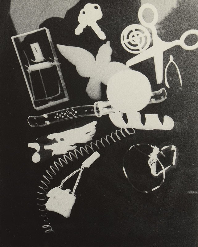 PHOTOGRAPH AFTER MAN RAY WORK: MAN RAY, AFTER,(American, 1890-1976): Photograph of his Rayograph, Frosted Objects, 1946, 7 1/16" x 4 9/16".
