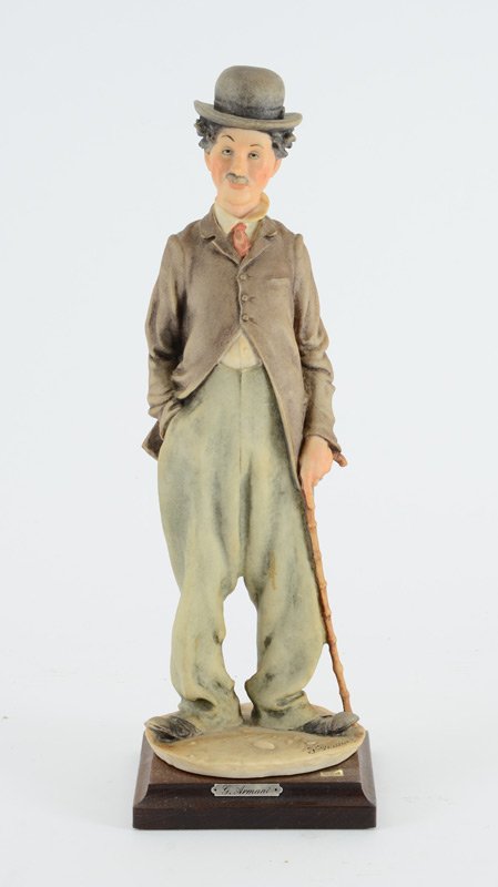 GIUSEPPE ARMANI CHARLIE CHAPLIN 3219 C: GIUSEPPE ARMANI FLORENCE SCULTURE d'ARTE ''CHARLIE CHAPLIN'': #3219 C, approx. 13 7/8''h.
