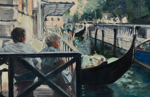 CLARICE SMITH "VENICE" PAINTING: SMITH, Clarice, (American, 1933- ): "Venice", Oil/Canvas, 24" x 16", signed lower right, framed, 29" x 21 1/4".