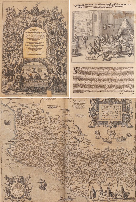 THEODOR & JOHAN DE BRY GRAND VOYAGES VOLUME 5: IMPORTANT THEODOR & JOHANN DE BRY GRAND VOYAGES VOLUME 5: From the original 1995 Early American History Auctions catalog: '' Theodor De Bry & Johann Theodor De Bry, 'Americae Das Funffte Buch, Vol Sch