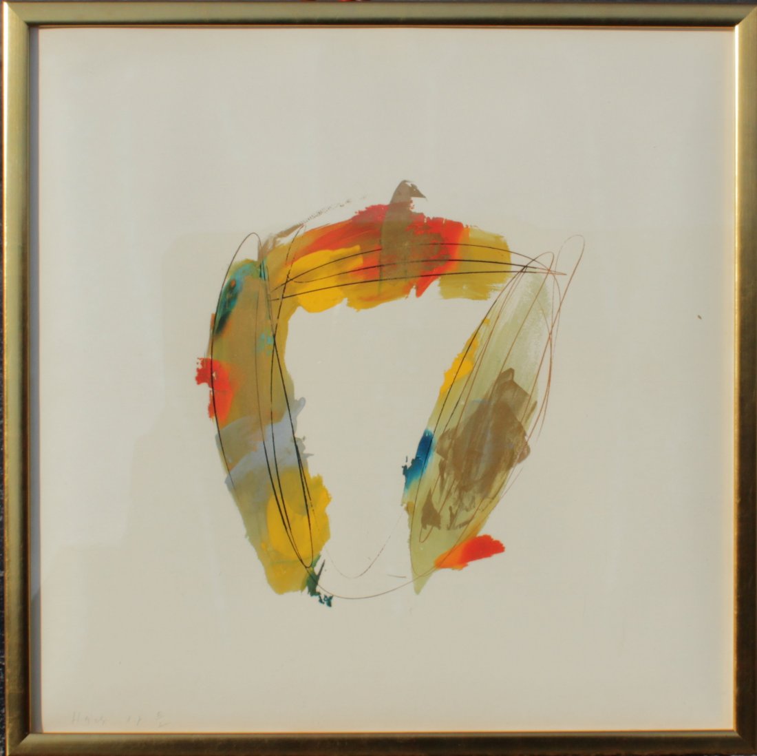 MICHAEL HEIZER MIXED MEDIA ARTIST PROOF: HEIZER, Michael, (American, 1944-): Untitled, from the Lashonda Series, Artist Proof 2/2 Screenprint and Drawing, sight size 41 1/2" x 41 1/4", pencil signed lower left, framed, 44" x 44". Original re