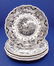 1373D: 6 STAFFORDSHIRE BLACK TRANSFER PLATES