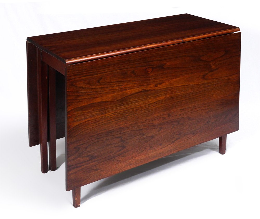 LARGE CHERRY DROP LEAF TABLE: LARGE CHERRY DROP LEAF TABLE: Overall measures 30 1/4" h. x 21 1/2" x 47 1/4, with 23 3/4" leaves.