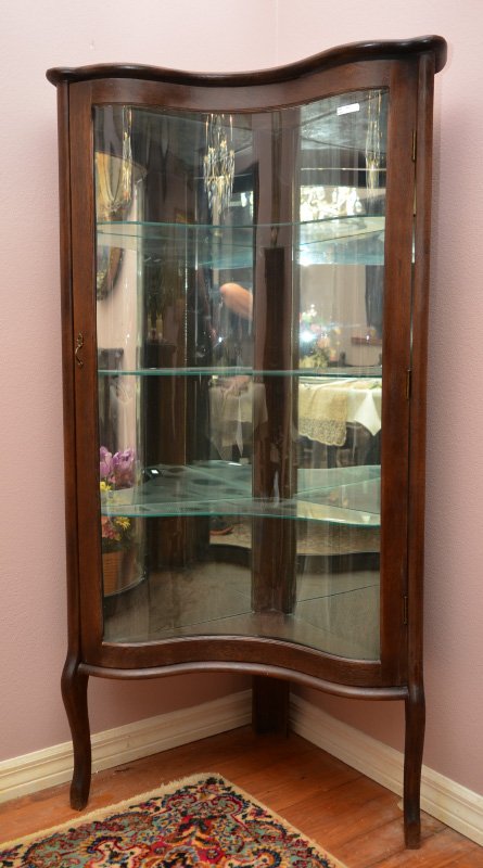 curved glass curio cabinet curved glass curio cabinet