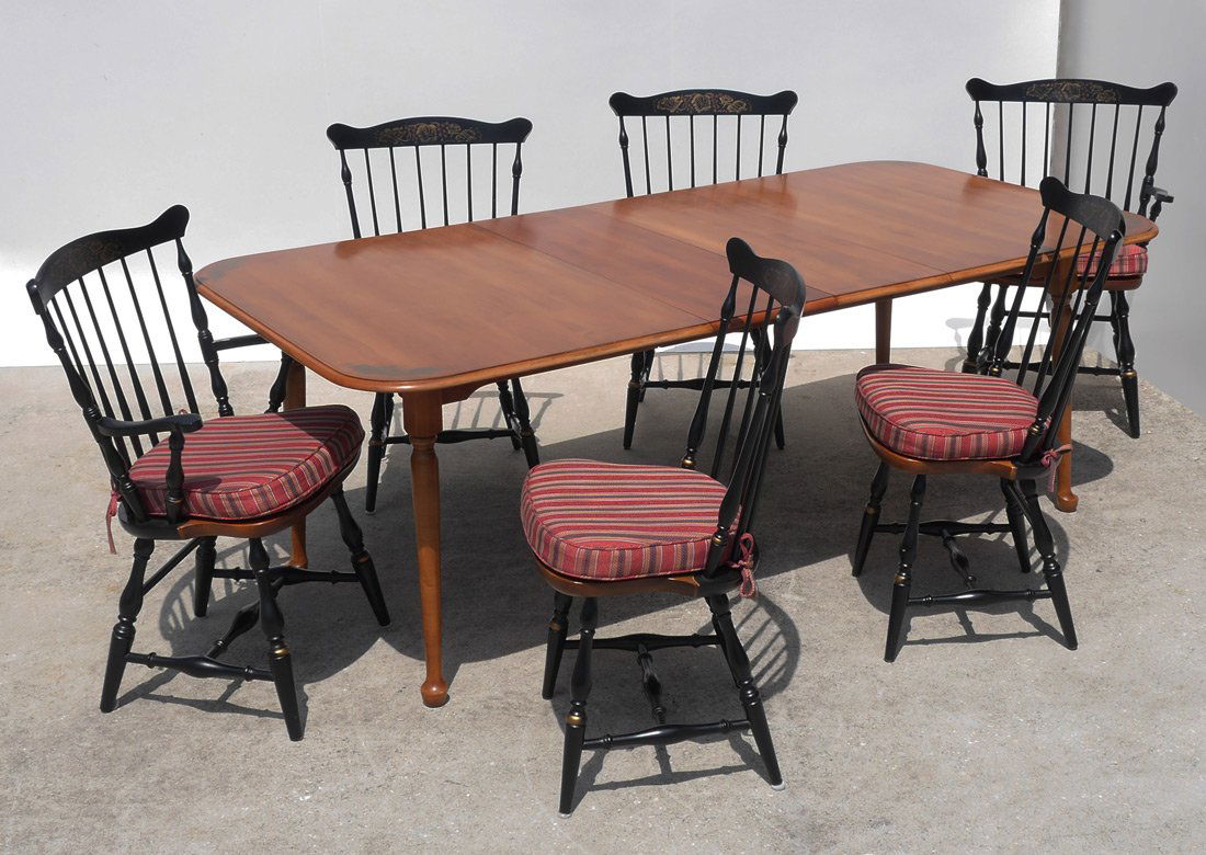 HITCHCOCK DINING TABLE & 6 CHAIRS Jul 26, 2015 Burchard Galleries