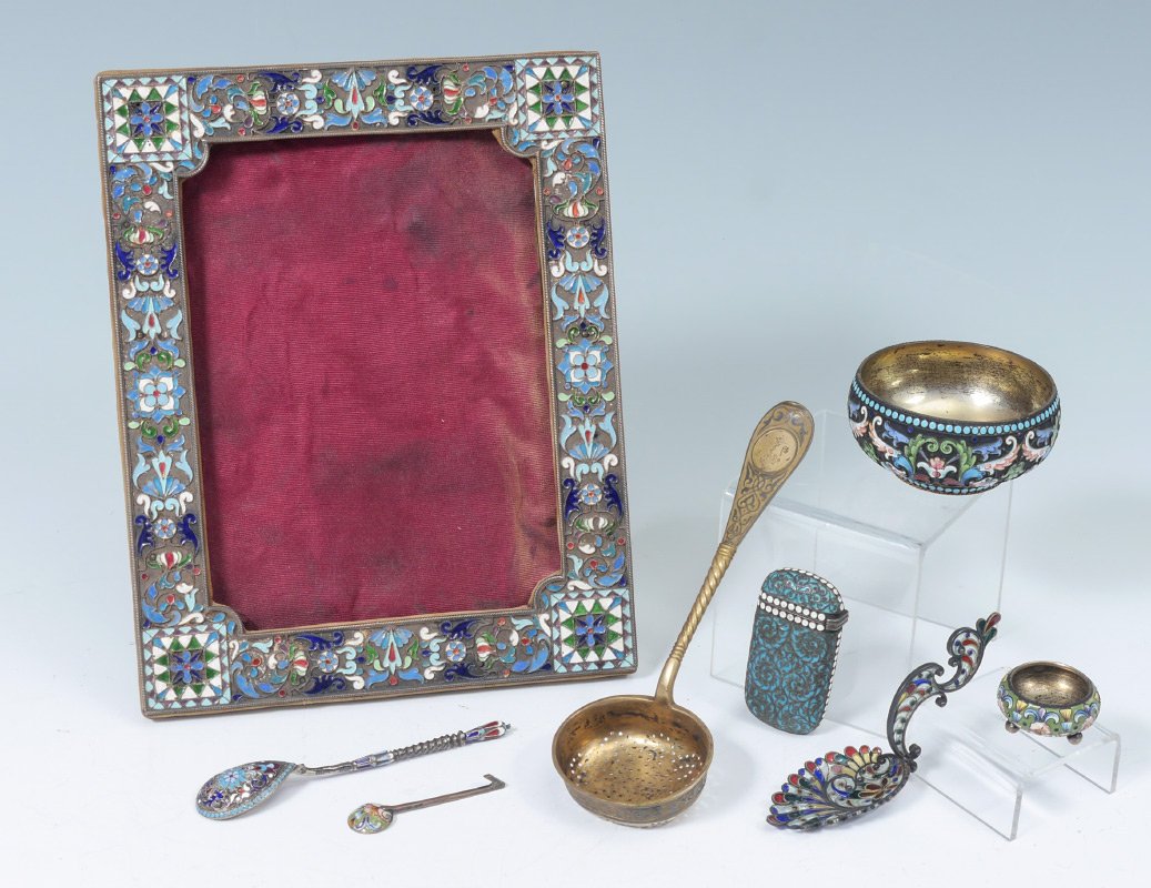 COLLECTION OF RUSSIAN SILVER OBJETS DE VERTU (1 of 10)