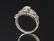 PLATINUM .60 CT CENTER DIAMOND RING W/ BLUE DIAMOND - 2