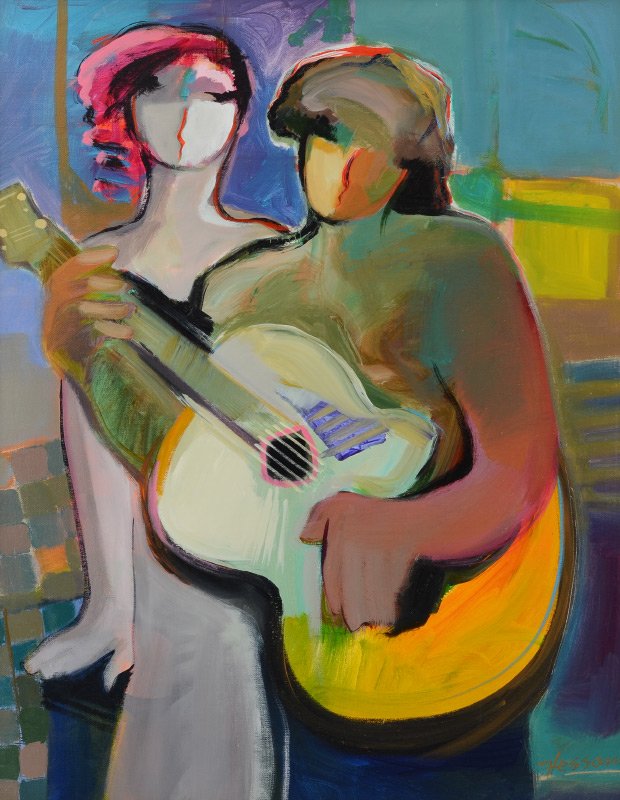 HESSAM ABRISHAMI GUITAR SERENADE PAINTING (1 of 4)