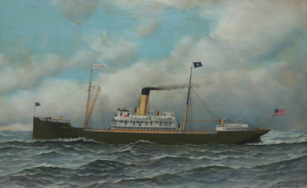 ANTONIO JACOBSEN SS WATSON STEAMBOAT PAINTING 1909 (1 of 6)