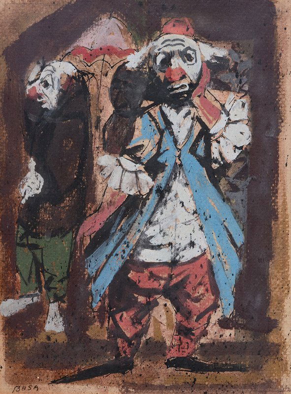 LOUIS BOSA PAINTING ''SAD SACK'' CLOWNS (1 of 4)