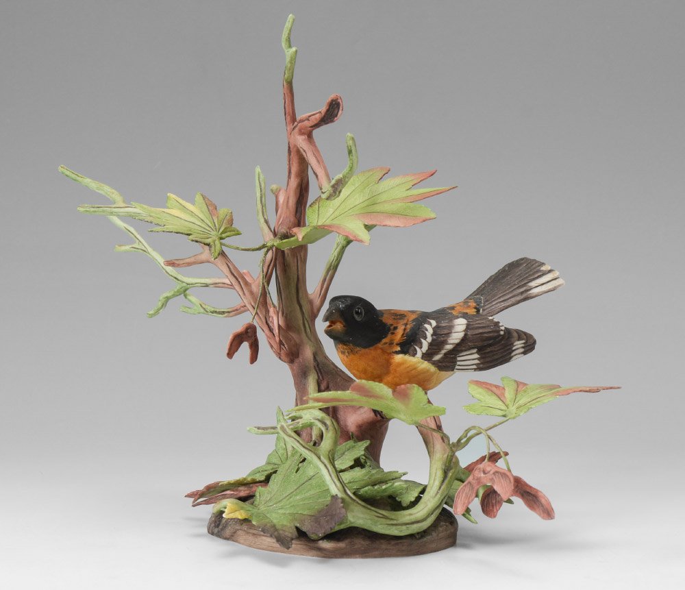 BOEHM BLACK HEADED GROSBEAK PORCELAIN BIRD 400-03 (1 of 4)