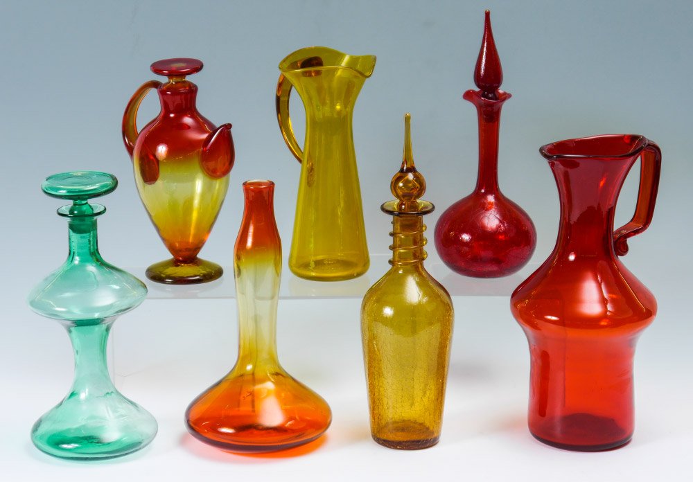 7 PIECE BLENKO GLASS Aug 23, 2015 Burchard Galleries Inc in FL