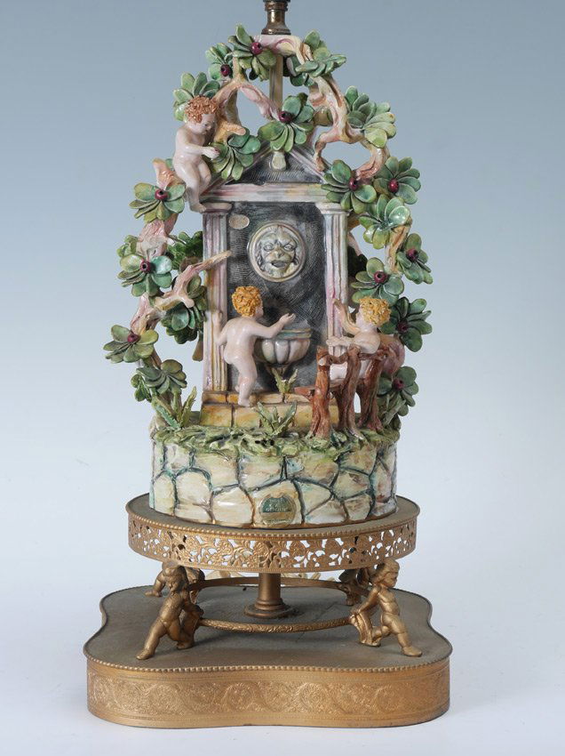 ITALIAN CAPODIMONTE FIGURAL LAMP (1 of 6)
