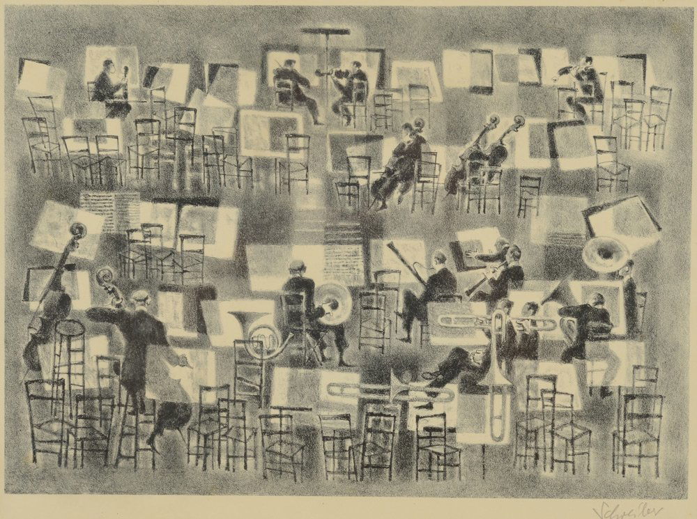 GEORGES SCHREIBER ''MUSICAL INTERLUDE'' LITHOGRAPH (1 of 4)