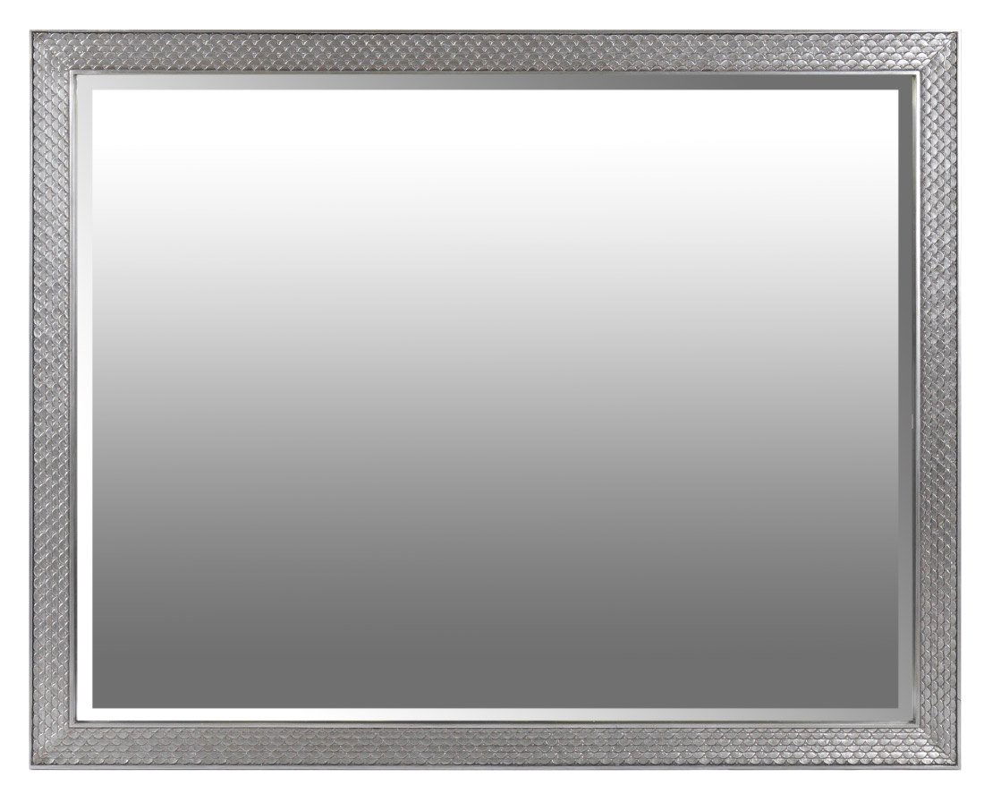 SILVER GILT FRAME RECTANGULAR WALL MIRROR (1 of 3)