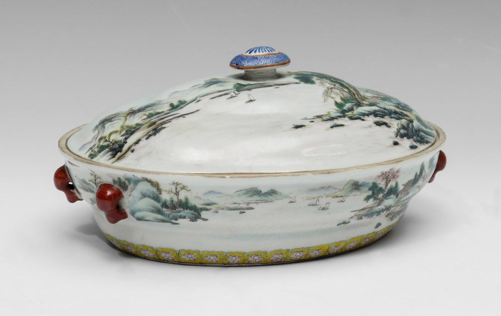 CHINESE HAND PAINTED COVERED DISH (1 of 6)