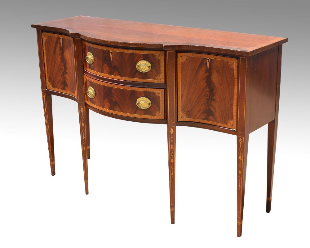 COUNCILL FURNITURE BANDED MAHOGANY SIDEBOARD (1 of 4)