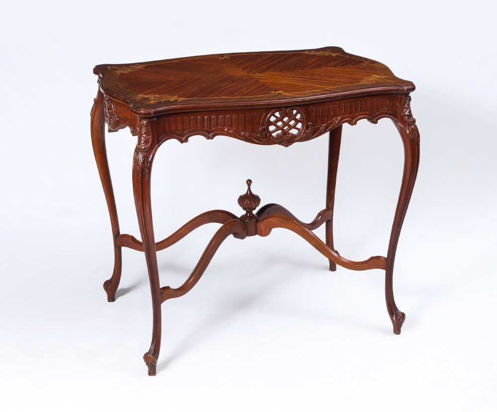 FRENCH INLAID LAMP TABLE (1 of 4)