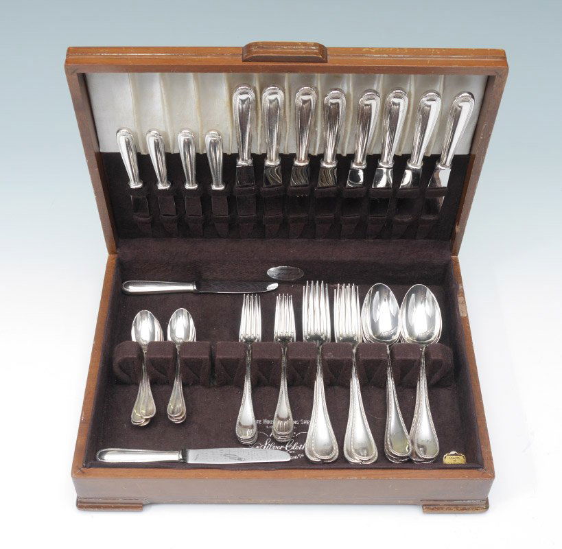 CHRISTOFLE MIMOSA STAINLESS FLATWARE SET (1 of 3)