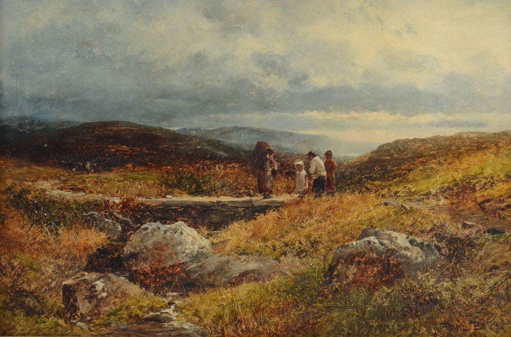 DAVID BATES ''GOSSIPS AT THE BRIDGE'' PAINTING 1880 (1 of 4)