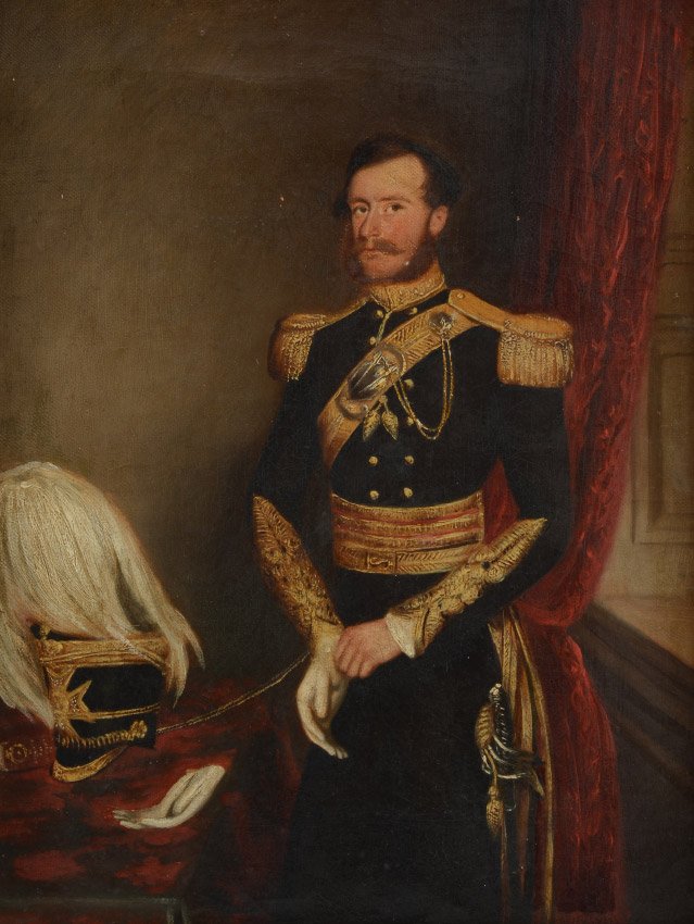 19TH CENTURY PORTRAIT PAINTING OF CAPTAIN HAMILTON (1 of 5)