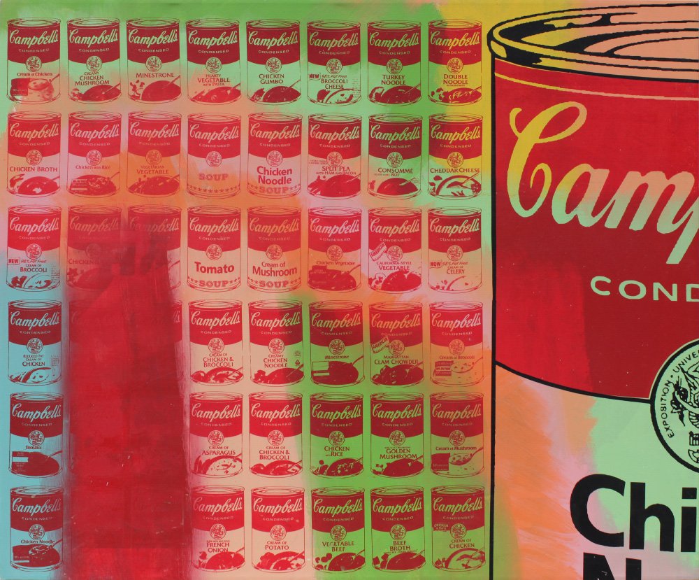 STEVE KAUFMAN SERIGRAPH ON CANVAS CAMPBELL'S SOUP (1 of 3)