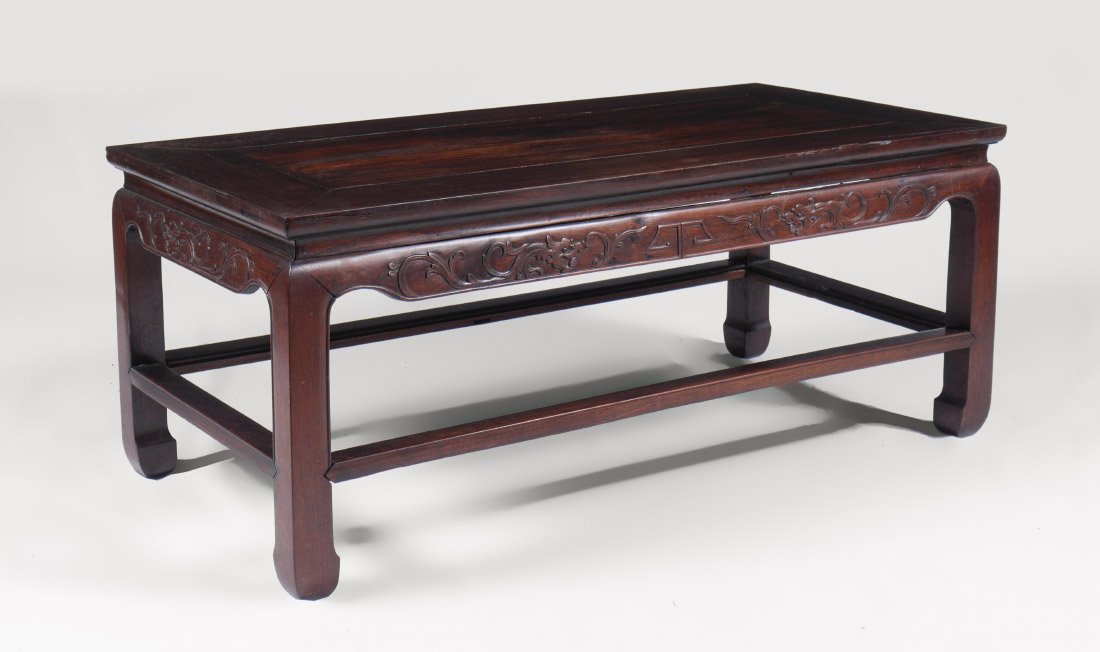 CHINESE CARVED ROSEWOOD COFFEE TABLE (1 of 5)