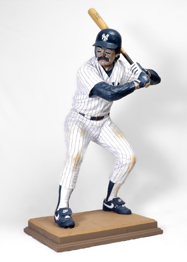 NEARLY LIFE SIZE DOWD CARVING BASSWOOD DON MATTINGLY (1 of 6)