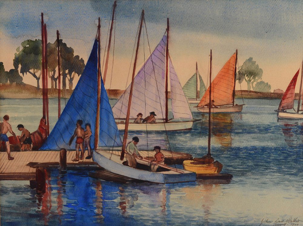 JOHN LAW WALKER SAILING DAY PAINTING (1 of 5)