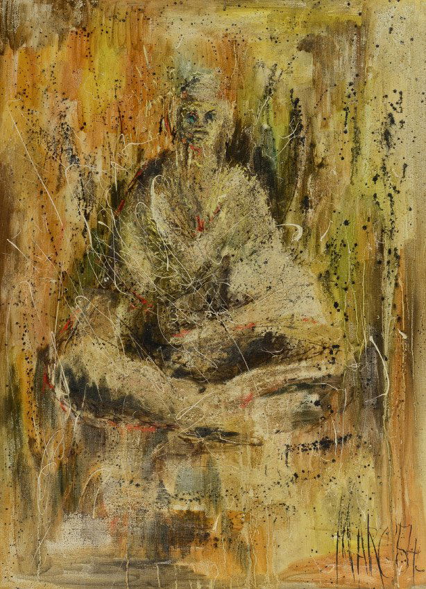 MARK KING PAINTING ABSTRACT BUDDHA (1 of 4)