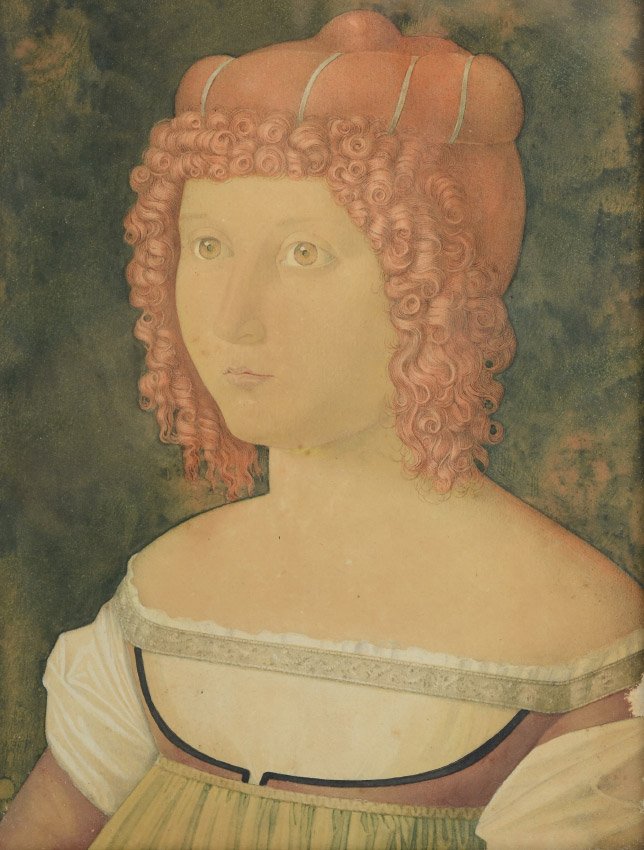DUTCH WATERCOLOR PORTRAIT IN THE STYLE OF CRANACH (1 of 2)