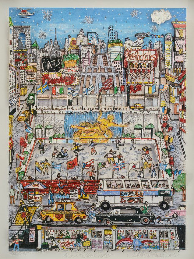 CHARLES FAZZINO "ROCKEFELLER CENTER" 3D LITHOGRAPH (1 of 4)