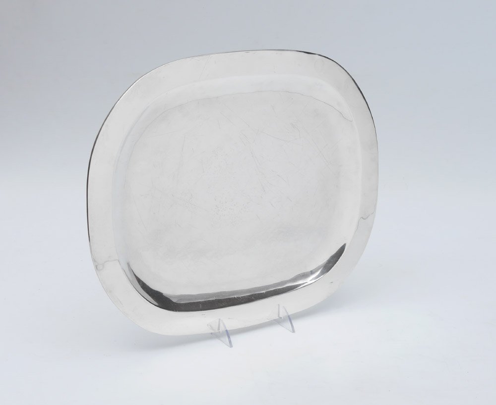 LOS CASTILLOS HAND WROUGHT SILVER? TRAY (1 of 3)