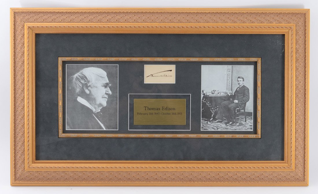 THOMAS EDISON FRAMED AUTOGRAPH (1 of 2)