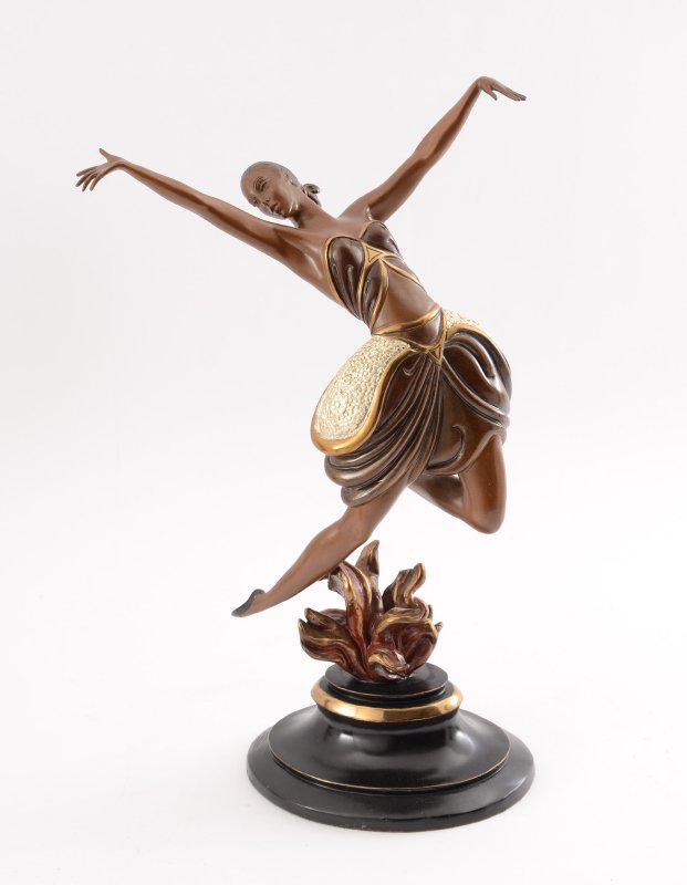 ERTE ''DANSEUSE'' BRONZE: ERTE ''DANSEUSE'' BRONZE: 14'' h., signed and numbered 154/375, Fine Art Acquisitions foundry mark, dated 1985.