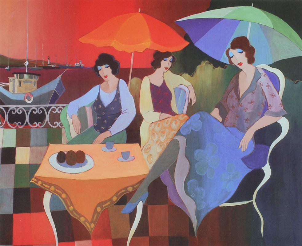 TARKAY SERIOLITHOGRAPH "GULF COAST BREEZE #1": TARKAY, Itzchak, (Yugoslavian, 1935-2012): "Gulf Coast Breeze #1", Seriolithograph, signed in the plate, sight size 17.75" x 21", custom frame, 28" x 31.5".