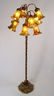 96: LILY FLOOR LAMP 10 STEUBEN AURENE ART GLASS SHADES